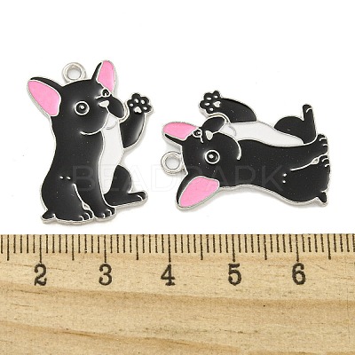 Rack Plating Alloy Enamel Pendants ENAM-Z014-01P-04-1