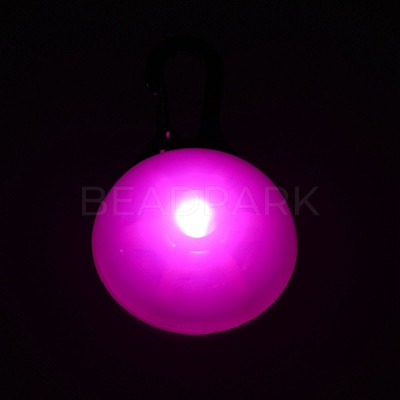 Plastic & Iron LED Collar Light AJEW-P080-09-1