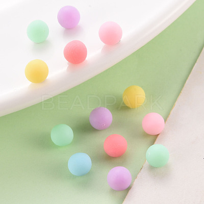 Opaque Acrylic Beads PAB702Y-B01-1