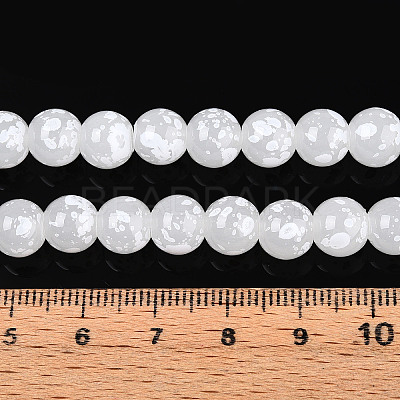 Baking Paint Glass Beads Strands DGLA-N015-8mm-01-1