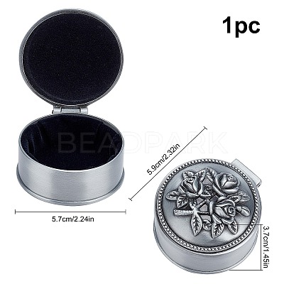 Aluminum Alloy Jewelry Box OBOX-WH0007-04AS-1