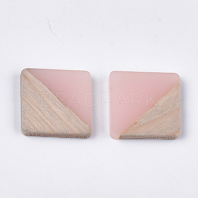 Resin & Walnut Wood Cabochons RESI-S358-90E-1