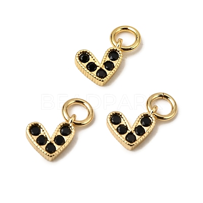 Brass Micro Pave Cubic Zirconia Charms ZIRC-F111-08G-01-1
