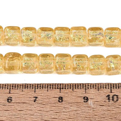 Handmade Foil Glass Beads Strands FOIL-Q002-04H-1