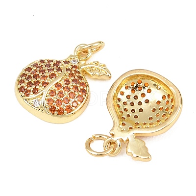 Brass Micro Pave Cubic Zirconia Charms KK-C250-03A-1