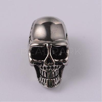 Skull 304 Stainless Steel Beads STAS-F103-12A-1