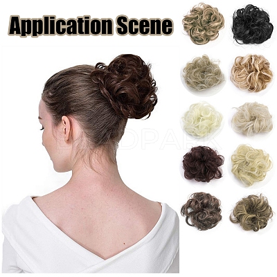 Synthetic Hair Bun Extensions OHAR-G006-A05-1