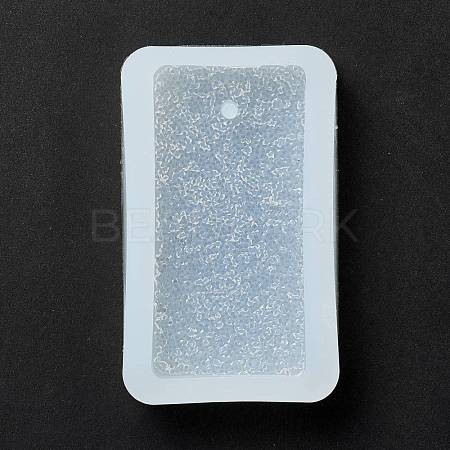 Imitation Embedded Rhinestone Rectangle Pendant Silicone Molds DIY-I090-11-1
