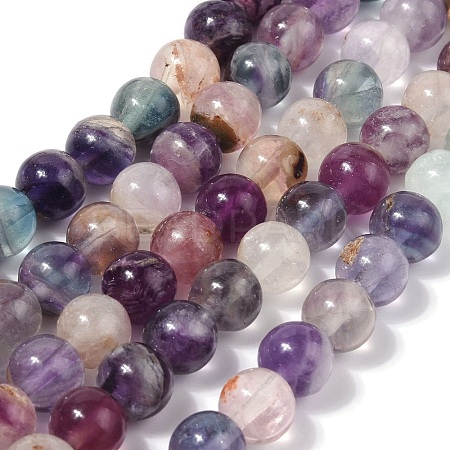 Natural Purple Fluorite Beads Strands X-G-G184-A01-01-1
