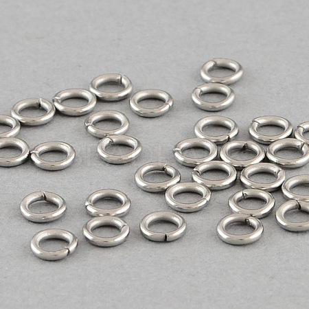 304 Stainless Steel Open Jump Rings A-STAS-Q186-02-8x1mm-1