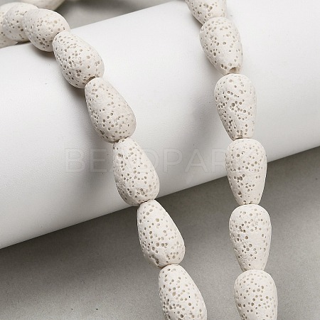 Natural Lava Rock Beads Strands G-G347-03J-1