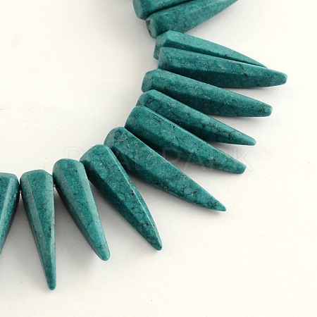 Dyed Synthetical Turquoise Bead Strands TURQ-Q099-23B-1