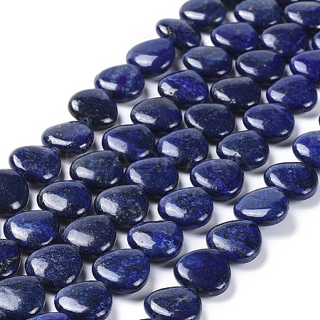 Natural Lapis Lazuli Heart Bead Strands X-G-M264-01-1