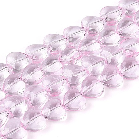 Baking Paint Transparent Glass Beads Strands DGLA-N021-01A-04-1
