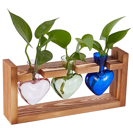 Heart Glass Vase AJEW-WH0777-010-1