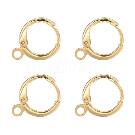 Brass Leverback Earring Findings KK-L179-04G-1