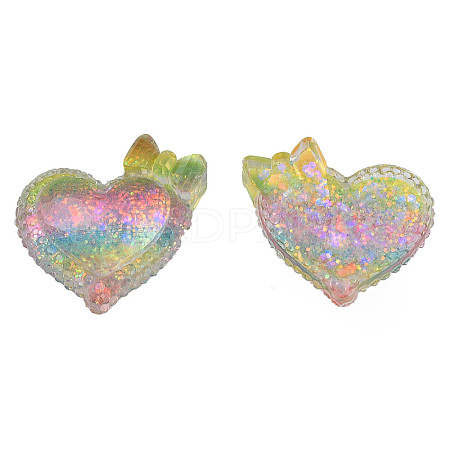 Transparent Epoxy Resin Cabochons X-CRES-N034-45-1