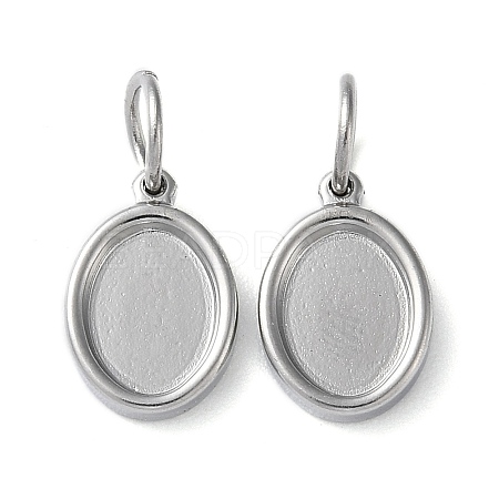 Tarnish Resistant 304 Stainless Steel Pendant Cabochon Settings X-STAS-Q308-01P-1