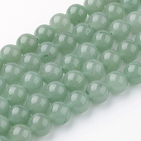Natural Green Aventurine Bead Strands G-G735-63-12mm-1