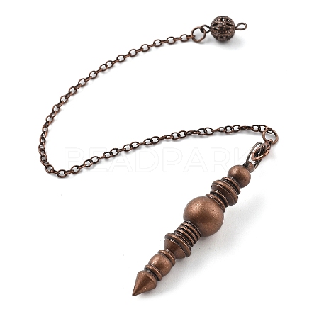 Brass Dowsing Pendulum Big Pointed Pendants KK-H491-08R-1