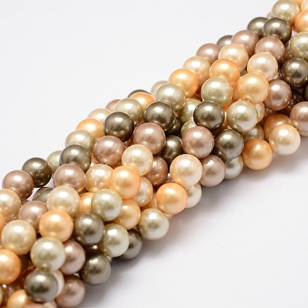 Shell Pearl Bead Strands X-BSHE-L017-12-1