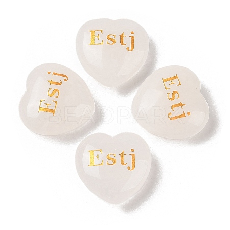 Natural Quartz Crystal Heart Engraving MBTI Figurines Statues for Home Office Desk Decorations X1-G-K353-05L-1