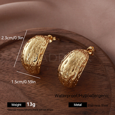 304 Stainless Steel Stud Earrings for Women AP3209-2-1