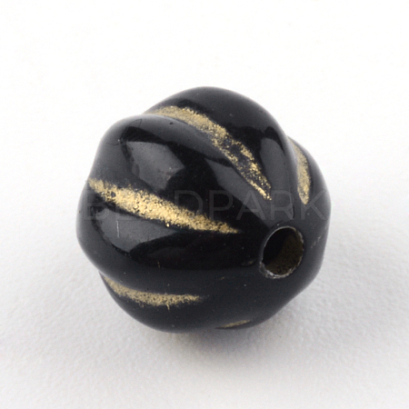 Round Plating Acrylic Beads PACR-Q102-49B-1