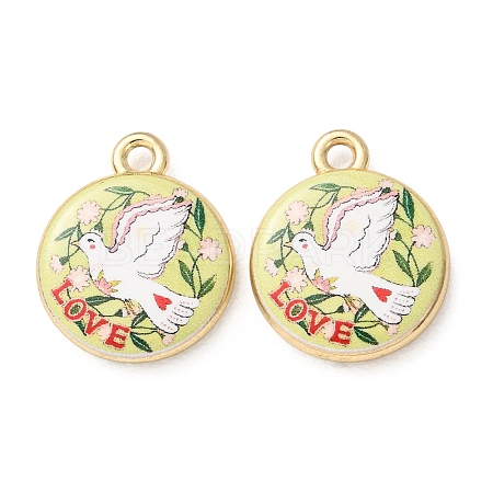 Printed Alloy Pendants AL-CBA7256-16C-G-1