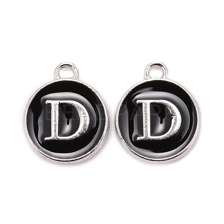 Platinum Plated Alloy Charms ENAM-S118-02D-P-1