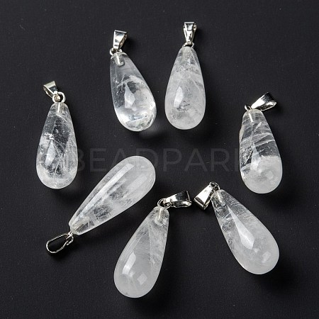 Natural Quartz Crystal Pendants X-G-F707-16-1