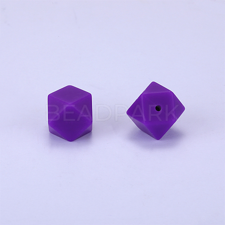 Hexagonal Silicone Focal Beads SI-JX0020A-06-1