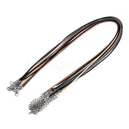 Braided Waxed Cotton Cord Necklace Making MAK-YWC0001-01P-M2-1