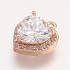 Brass Micro Pave Cubic Zirconia Charms ZIRC-E117-36-2