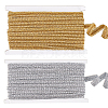 Fingerinspire 2 Cards 2 Colors Metallic Centipede Braid Lace Trimming OCOR-FG0001-40-1