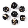 Handmade Gold & Silver Foil Glass Beads FOIL-N030-03A-01A-1
