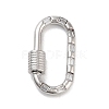 Brass Micro Pave Clear Cubic Zirconia Keychain Rings KK-M293-49P-1