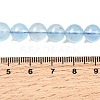 Natural Aquamarine Beads Strands G-G344-A07-8mm-5