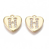 Brass Micro Pave Clear Cubic Zirconia Charms KK-N231-234H-NF-1