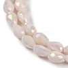 Opaque Solid Color Electroplate Glass Beads Strands EGLA-N013-P6mm-B08-3