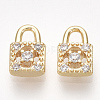 Brass Cubic Zirconia Charms KK-S350-376-1