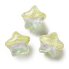 Gradient Color Transparent Hand-drawed Acrylic Beads TACR-P012-01B-13-1