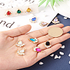 24Pcs 12 Colors Glass Rhinestone Pendants FIND-TA0001-90-27