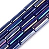 Electroplate Opaque Glass Beads Strands X-EGLA-Q132-02A-B02-1