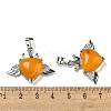 Natural & Synthetic Mixed Gemstone with Clear Cubic Zirconia Pendants G-G133-02P-4