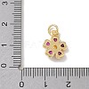 Brass Micro Pave Cubic Zirconia Pendants KK-L268-031G-04-3