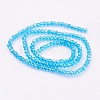 Electroplate Glass Faceted Rondelle Beads Strands X-EGLA-D020-4x3mm-41-2