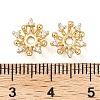 Brass Micro Pave Clear Cubic Zirconia Bead Caps KK-U045-05G-3