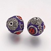 Round Handmade Indonesia Beads IPDL-F005-03AS-2