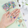   10 Sets Transparent Spray Painted Glass Butterfly Pendant Decorations HJEW-PH0001-64-3
